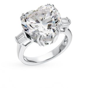 серебряное кольцо с фианитами