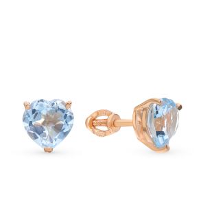 золотые серьги с топазами