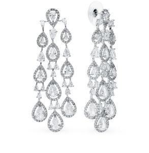 стальные серьги с фианитами