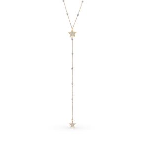 золотое шейное украшение с фианитами