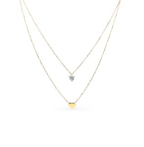 золотое шейное украшение с фианитами