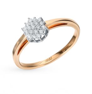 золотое кольцо с бриллиантами