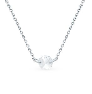 серебряное шейное украшение с фианитами