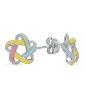 серебряные серьги с эмалью