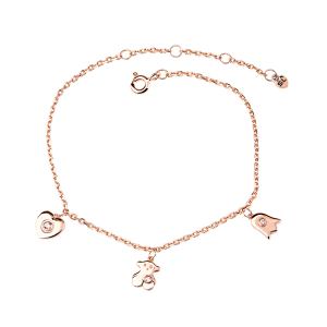 золотой браслет с фианитами