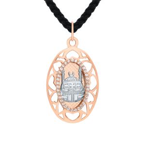 серебряная подвеска с фианитами