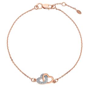 золотой браслет с фианитами