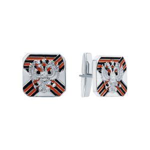 серебряные запонки с эмалью