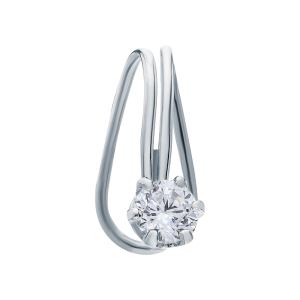 серебряная серьга с фианитами