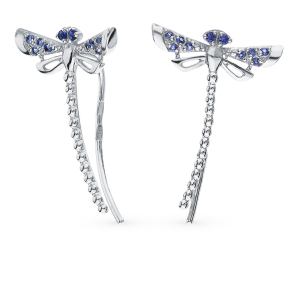 серебряные серьги с фианитами