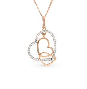 золотая подвеска с фианитами