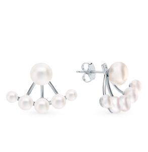 серебряные серьги с жемчугом