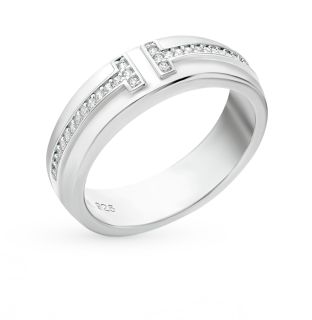 Серебряное кольцо с фианитами