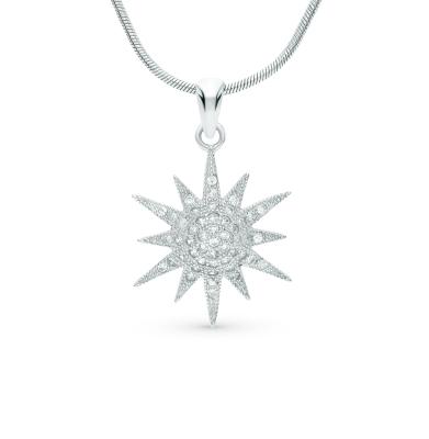 Серебряная подвеска с фианитами