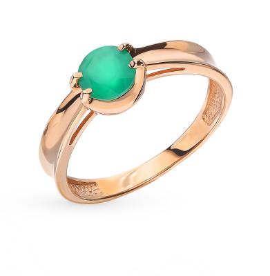 Золотое кольцо с агатом