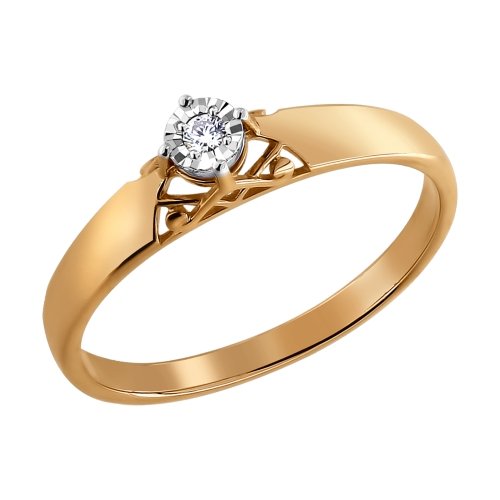 Золотое кольцо с бриллиантами SOKOLOV 1011159 в Екатеринбурге