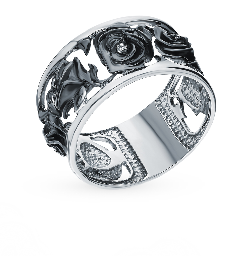 Серебряное кольцо с фианитами в Ростовe-на-Дону