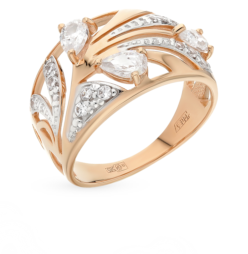 Женские кольца из золота с камнем