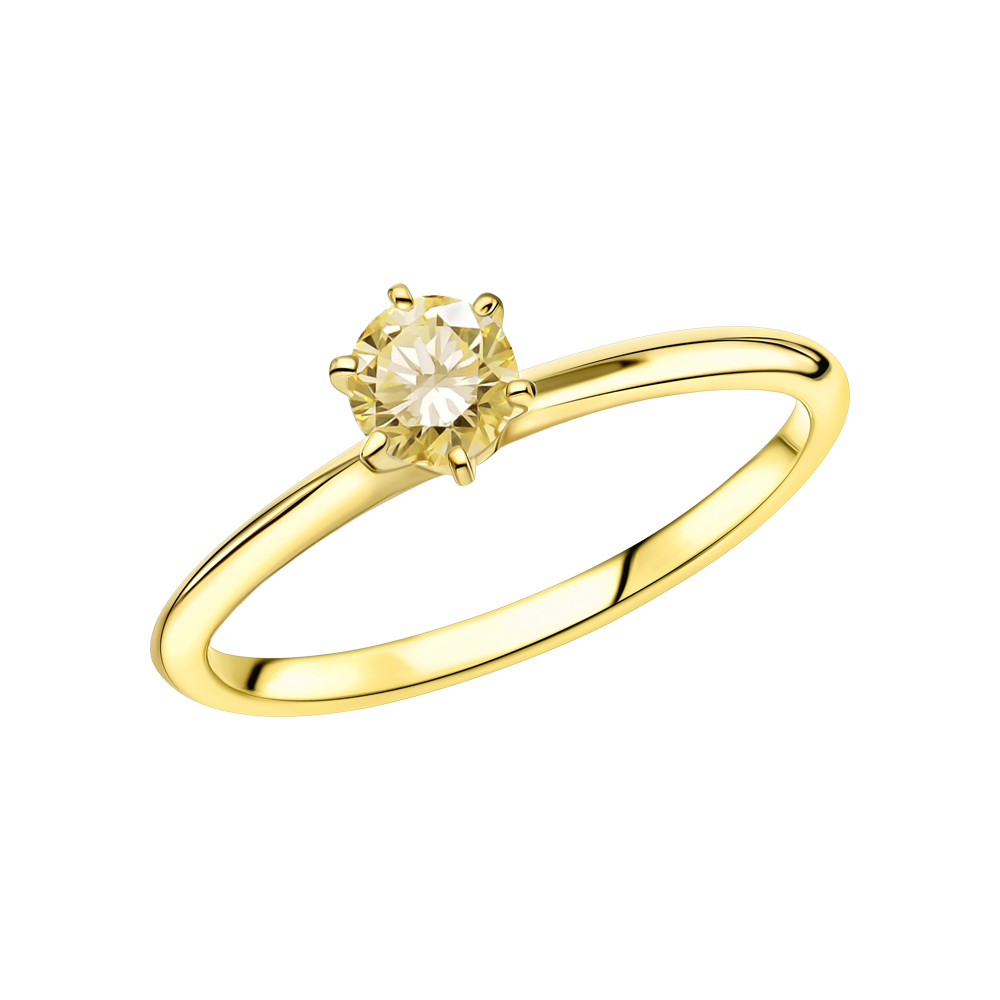Фото «Золотое кольцо с жёлтыми бриллиантами»