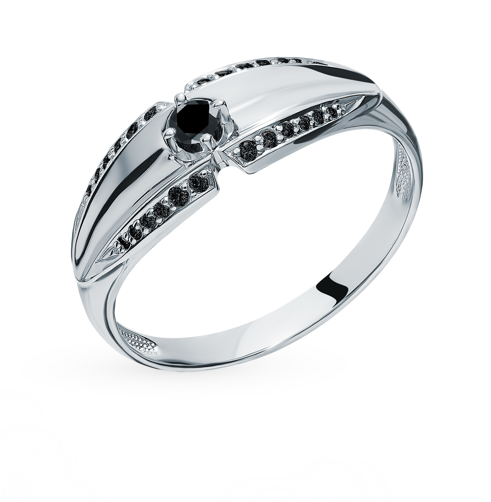 Фото «Золотое кольцо с черными бриллиантами»