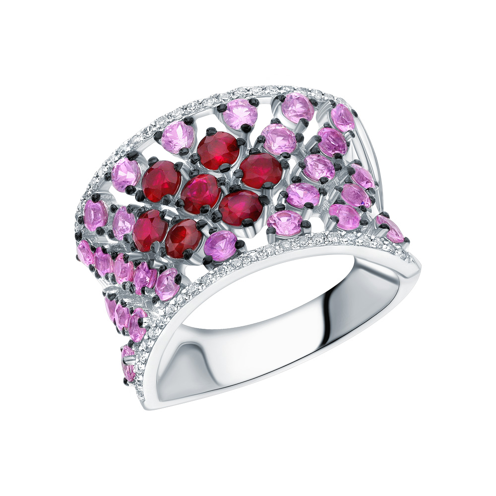 Фото «Золотое кольцо с сапфирами, рубинами и бриллиантами»