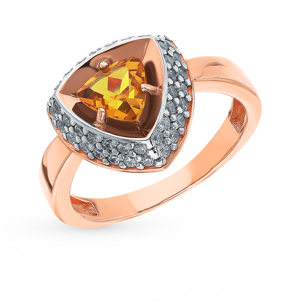 Фото «Серебряное кольцо с фианитами и султанитами»