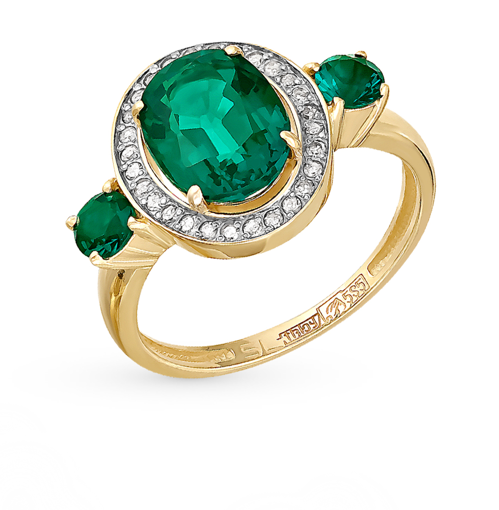 Кольца с зеленый бриллиант