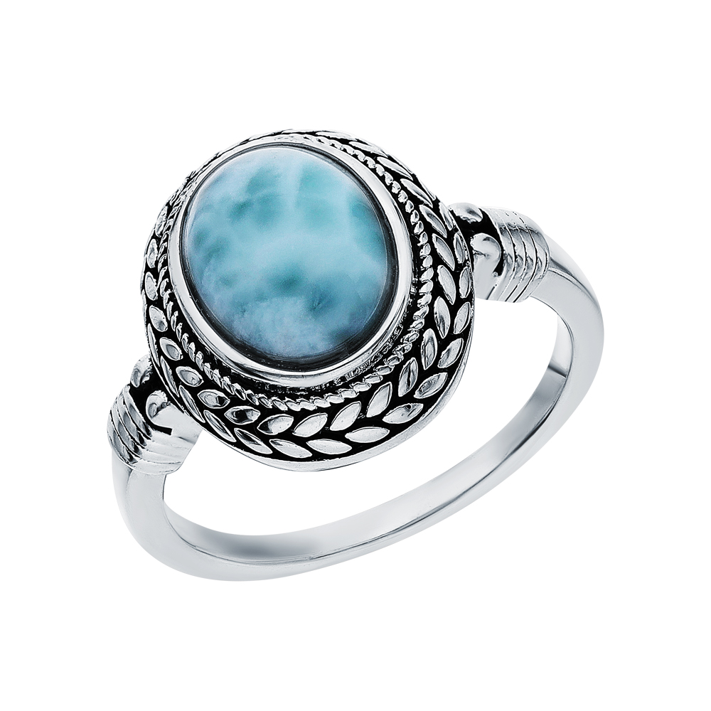 Серебряное кольцо с ларимаром в Самаре