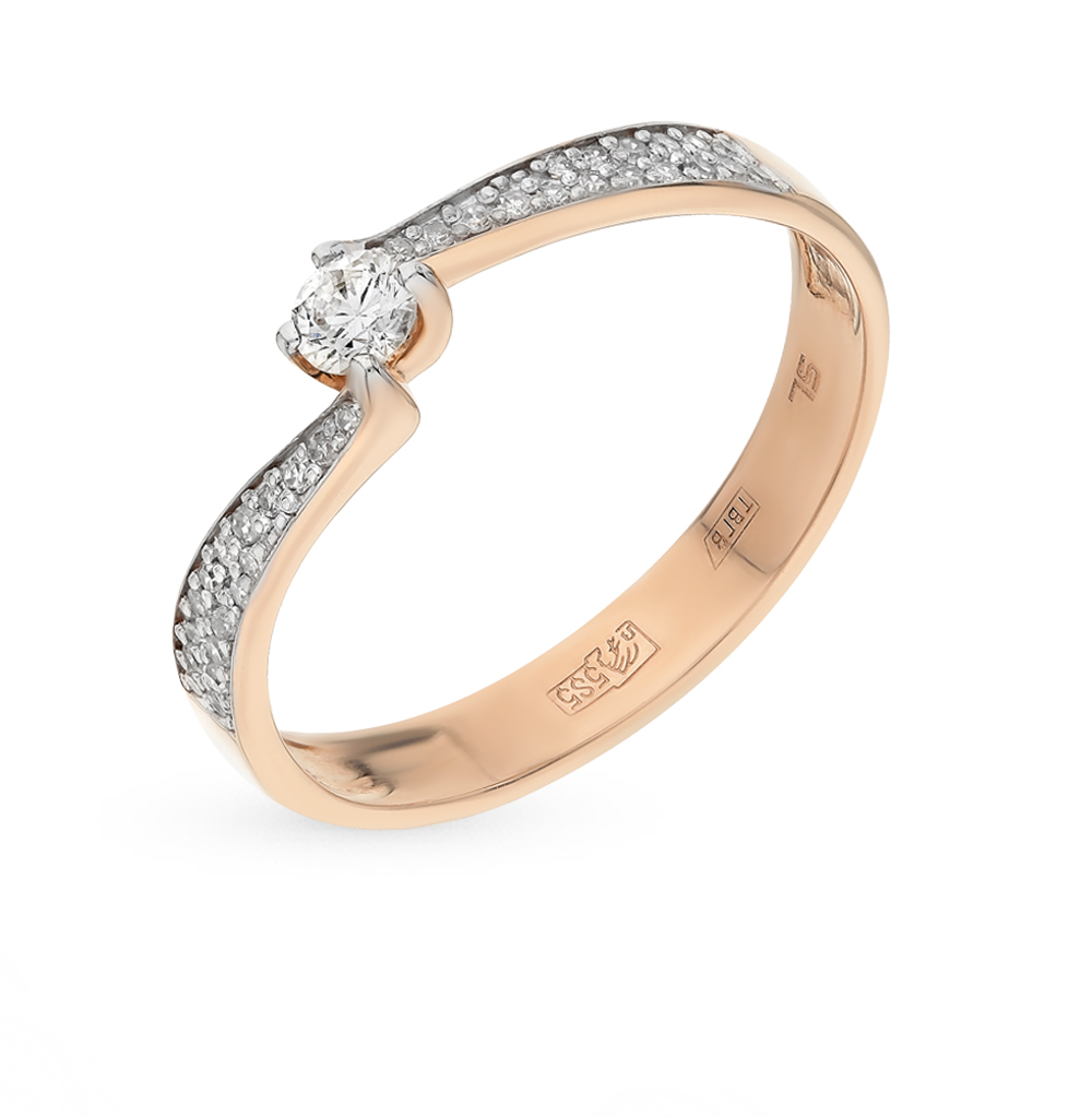 Золотое кольцо с бриллиантами