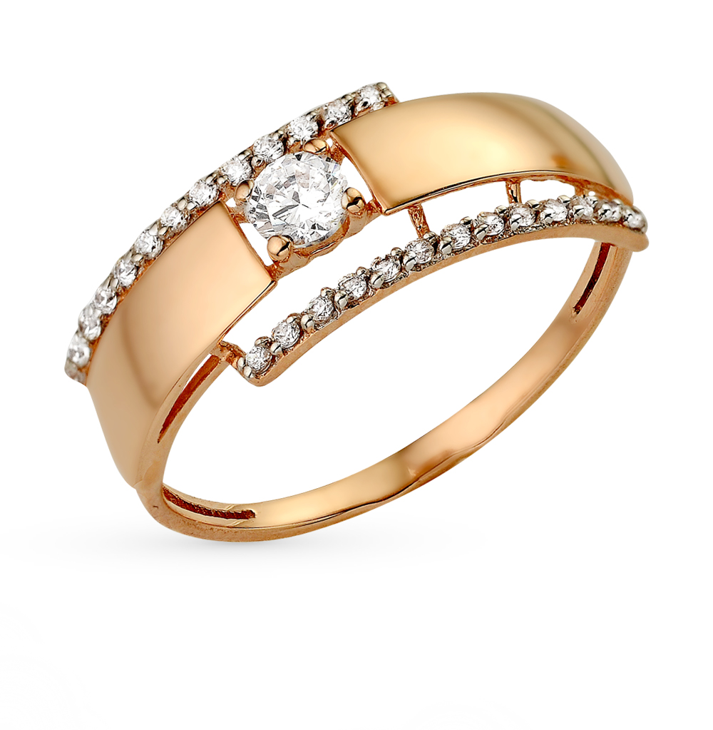 Оригинальные кольца из золота с камнями
