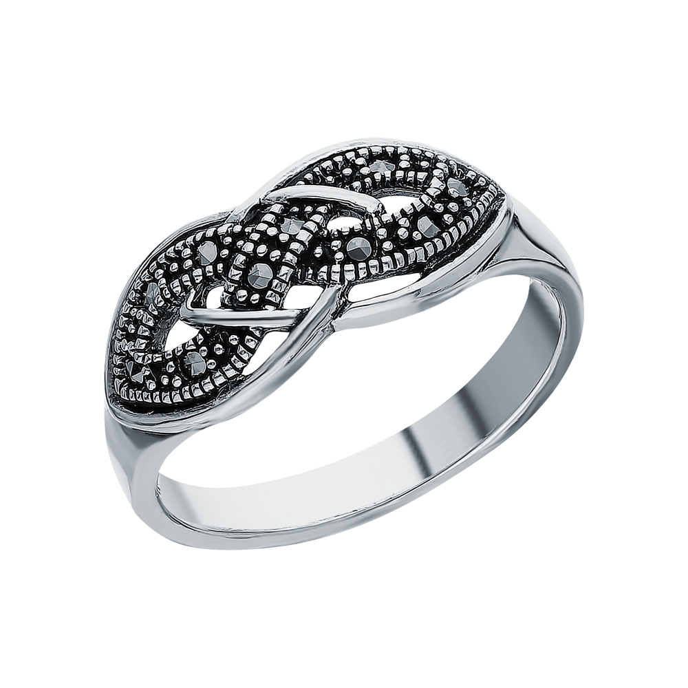 Серебряное кольцо с марказитами swarovski в Краснодаре