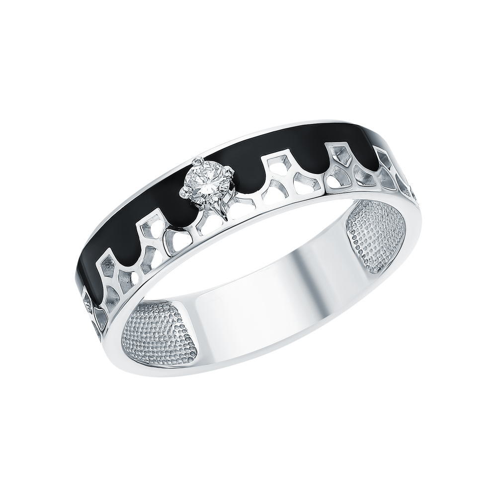 Золотое кольцо с эмалью и бриллиантами в Ростовe-на-Дону