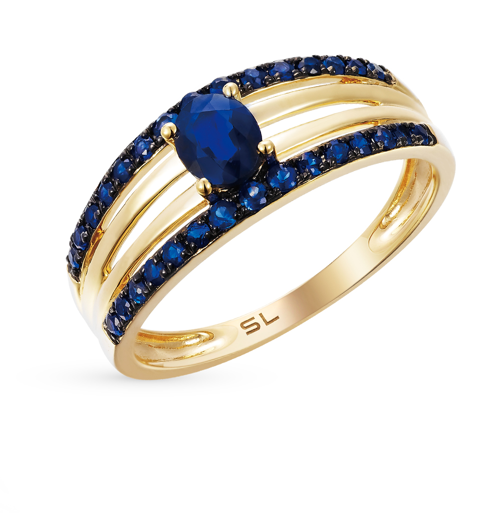 Золотое кольцо с сапфирами в Санкт-Петербурге