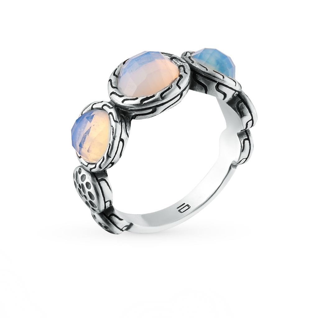 Фото «Серебряное кольцо с опалами»