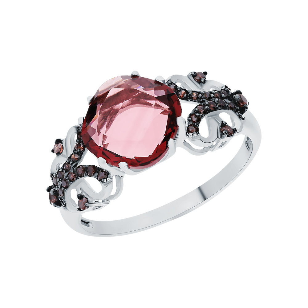 Серебряное кольцо с рубинами в Краснодаре