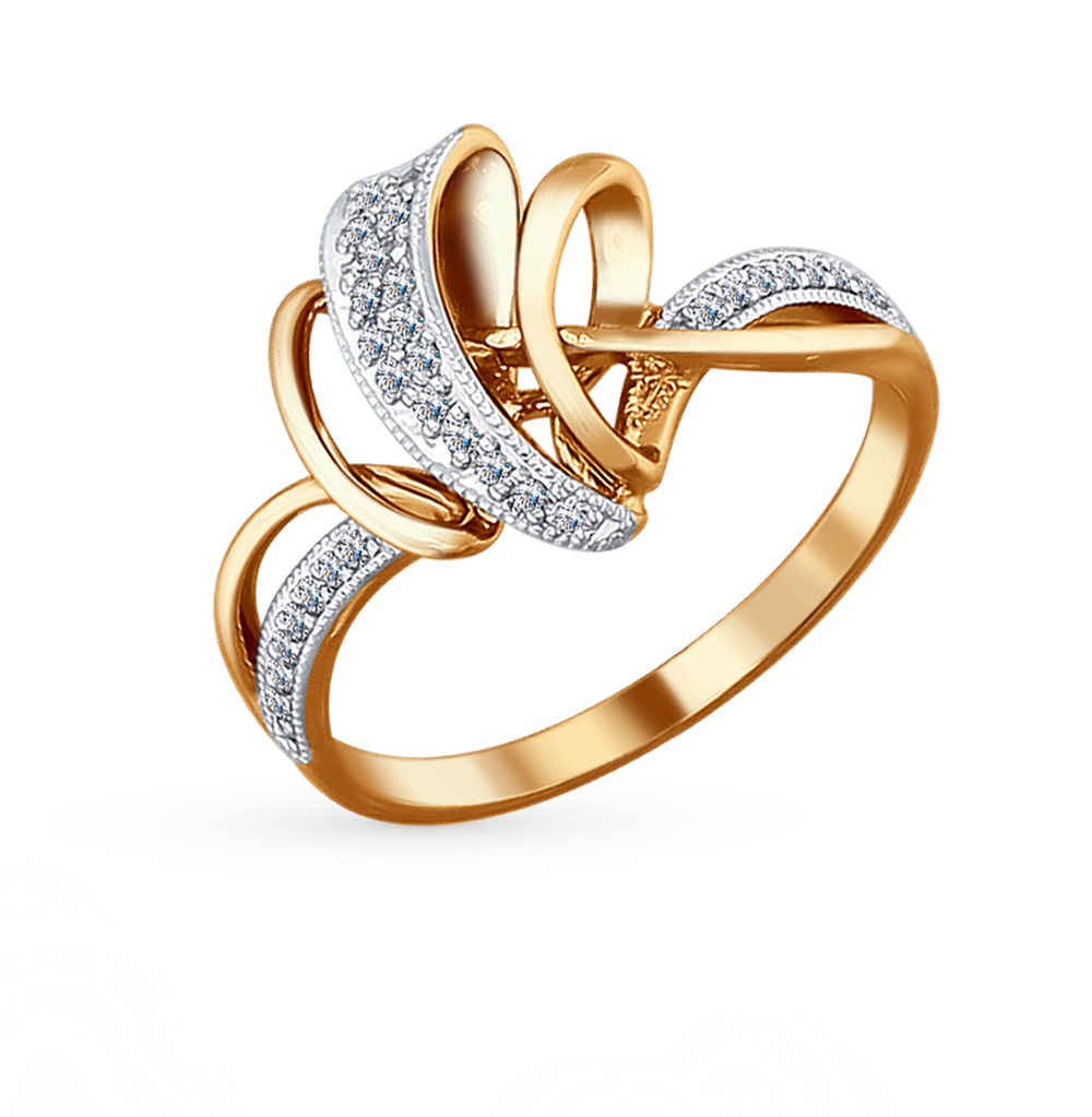 Фото «Золотое кольцо с бриллиантами SOKOLOV 1010919»