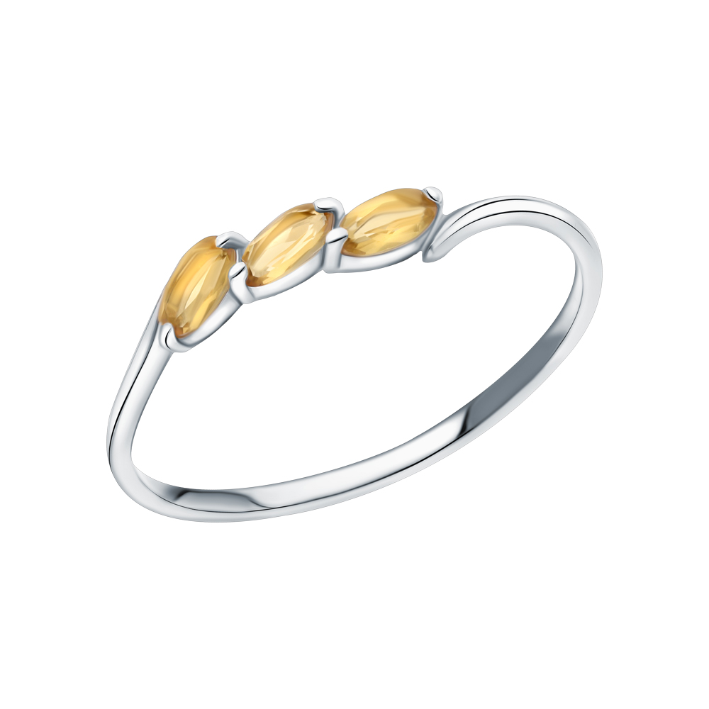 Серебряное кольцо с цитринами в Санкт-Петербурге