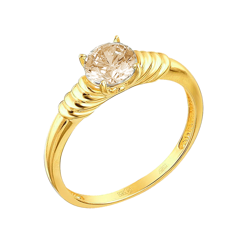 Золотое кольцо с фианитами swarovski в Ростовe-на-Дону