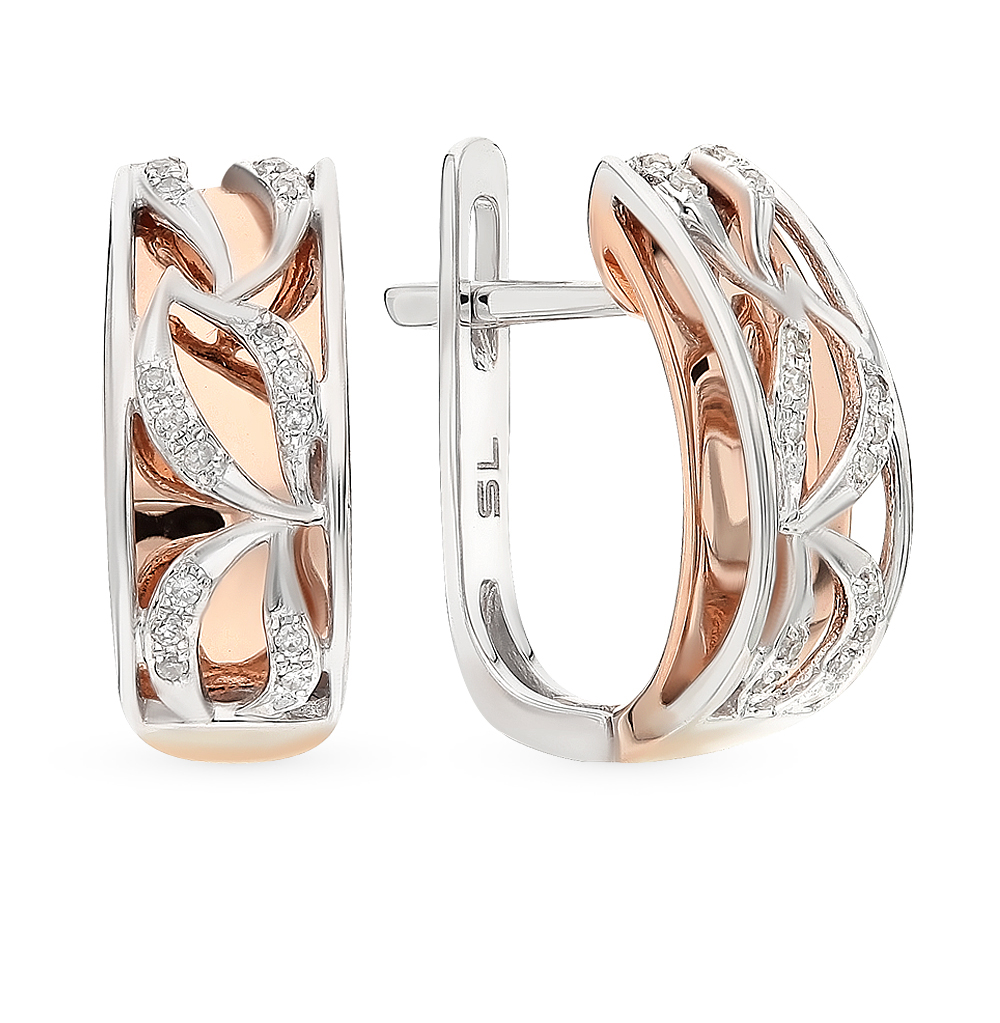 Золотые серьги с бриллиантами