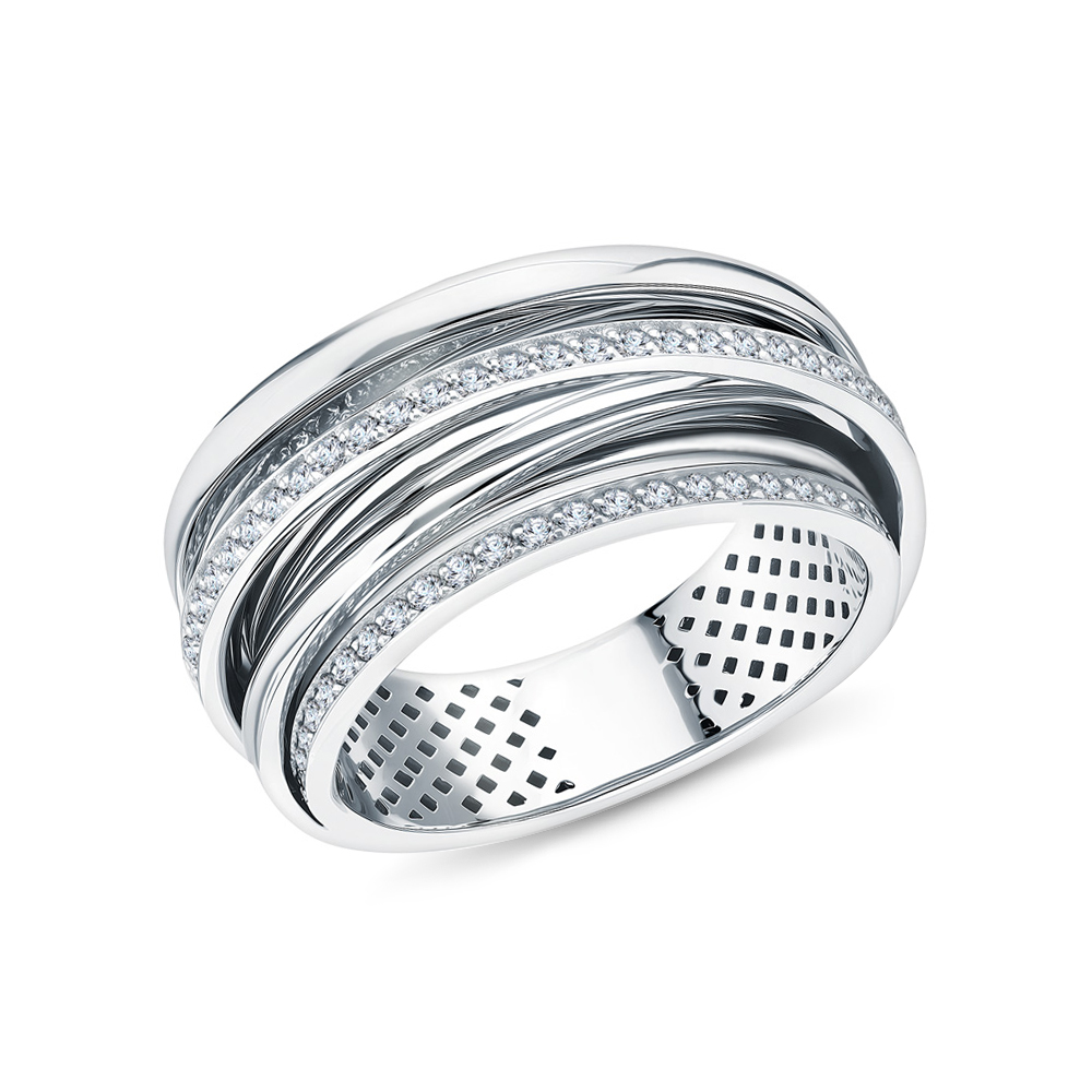 Платиновое кольцо с бриллиантами в Новосибирске