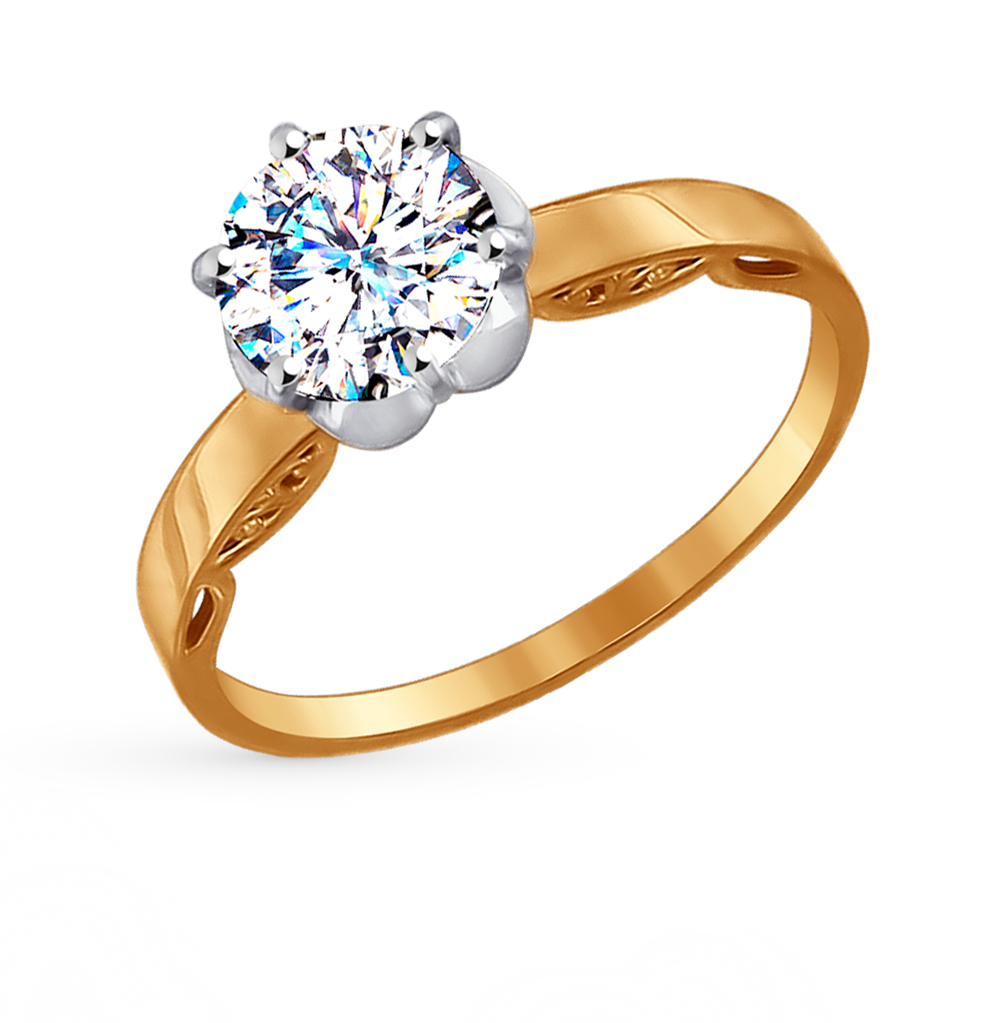Золотое кольцо с фианитами SOKOLOV 81010271* в Самаре
