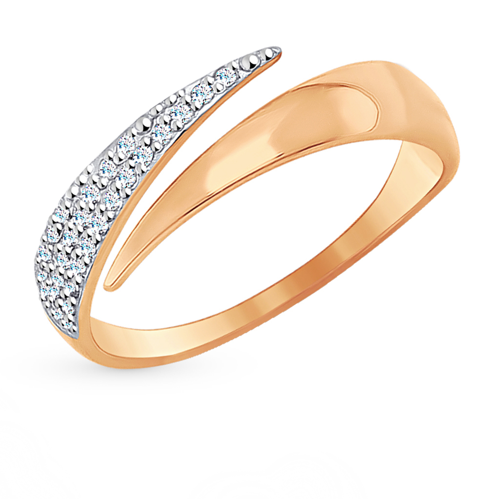 Золотое кольцо с фианитами SOKOLOV 017046* в Самаре