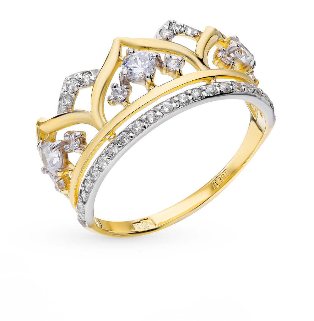 Золотое кольцо с фианитами SOKOLOV 017416-2* в Екатеринбурге