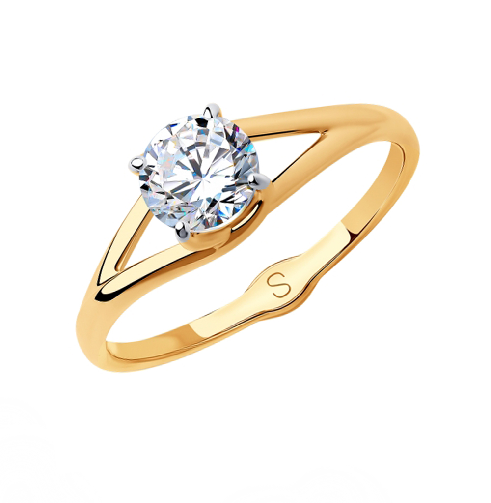 Золотое кольцо с фианитами SOKOLOV 81010432 в Самаре