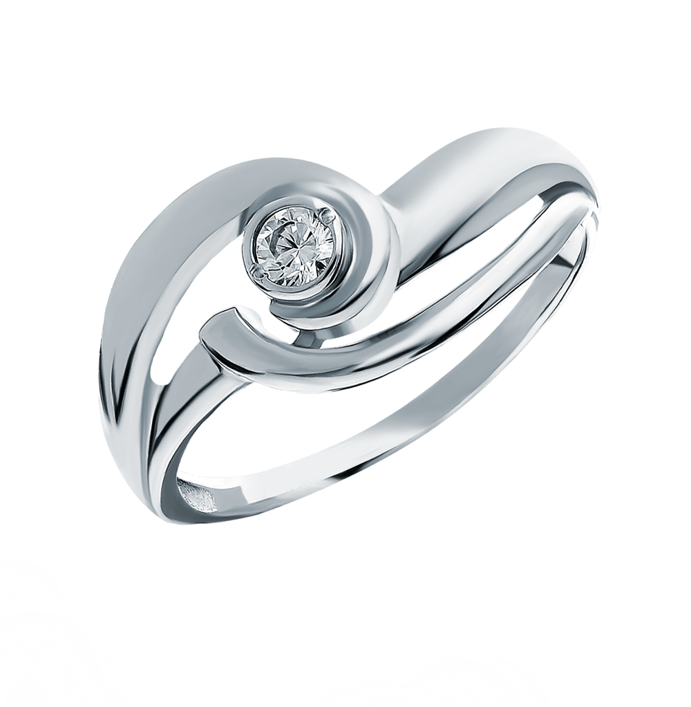 Серебряное кольцо с фианитами в Краснодаре