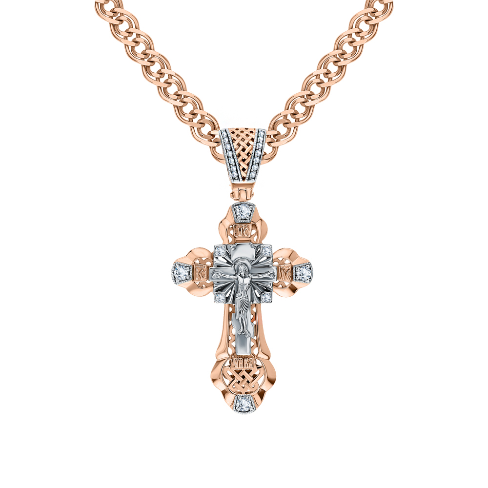 Золотой крест-подвеска с бриллиантами в Самаре