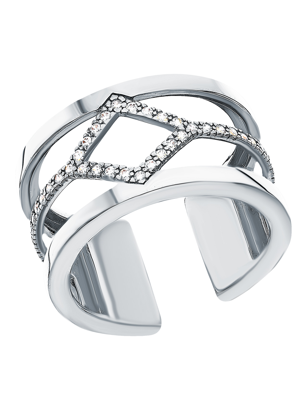 Стальное кольцо с кубическим цирконием в Самаре
