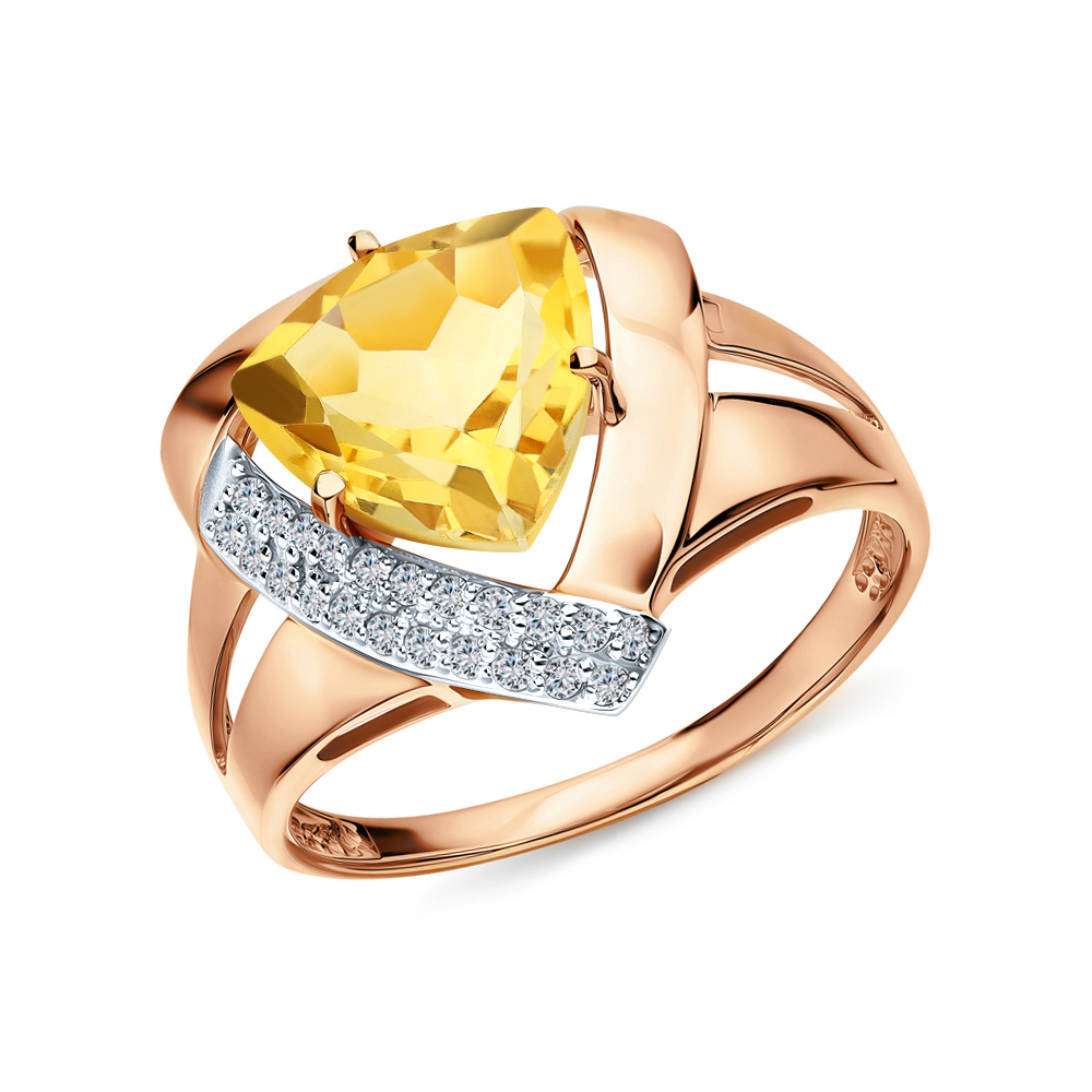 Золотое кольцо с цитринами и бриллиантами в Нижнем Новгороде