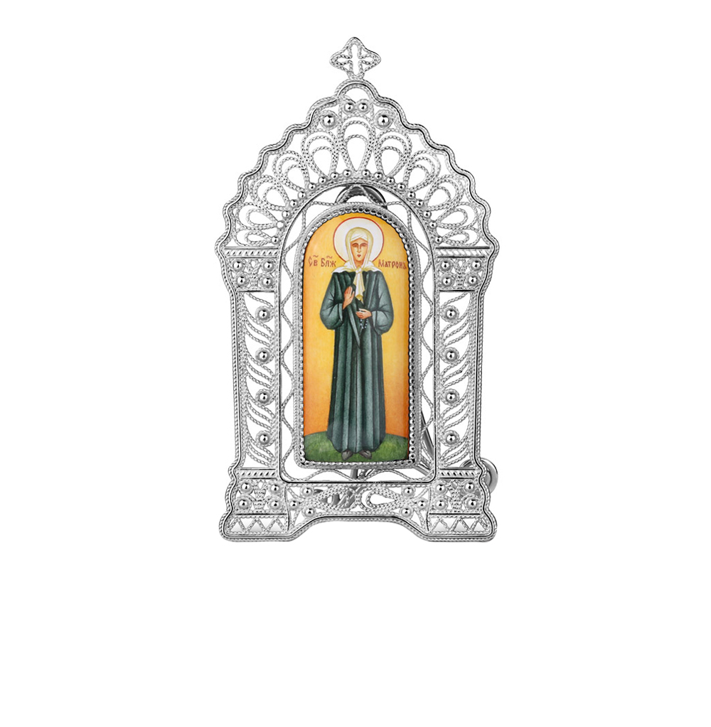 Серебряная икона "Святая Блаженная Матрона" в Самаре