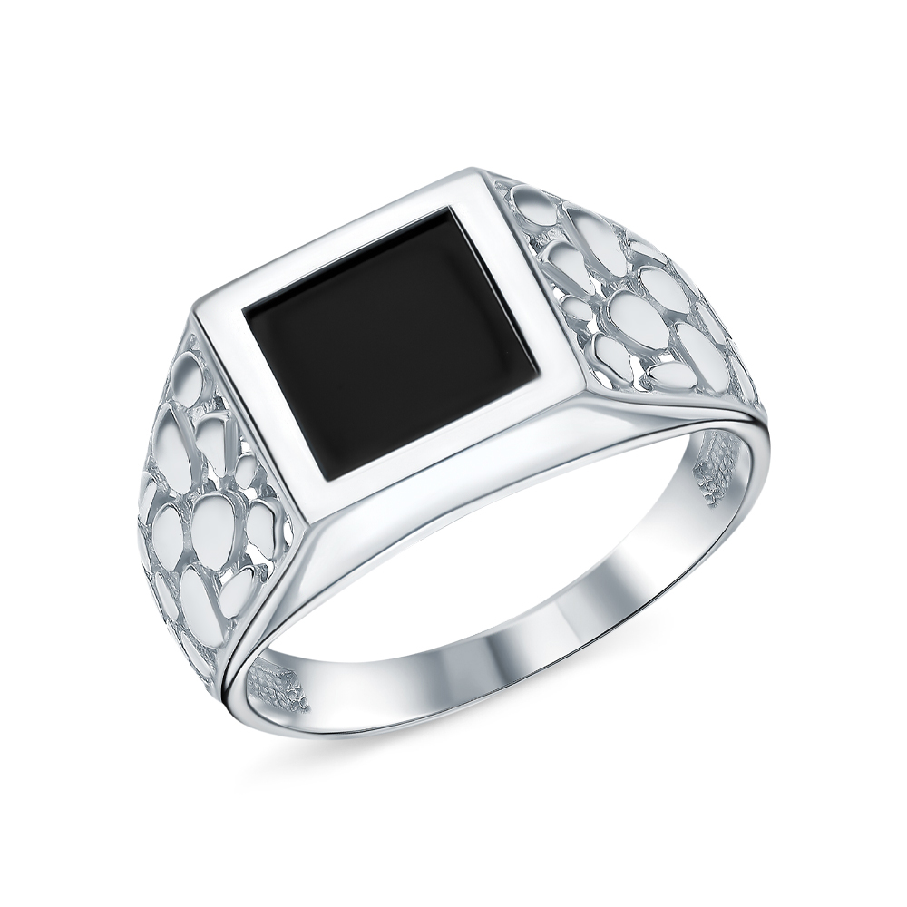 Серебряное кольцо с ониксом в Краснодаре